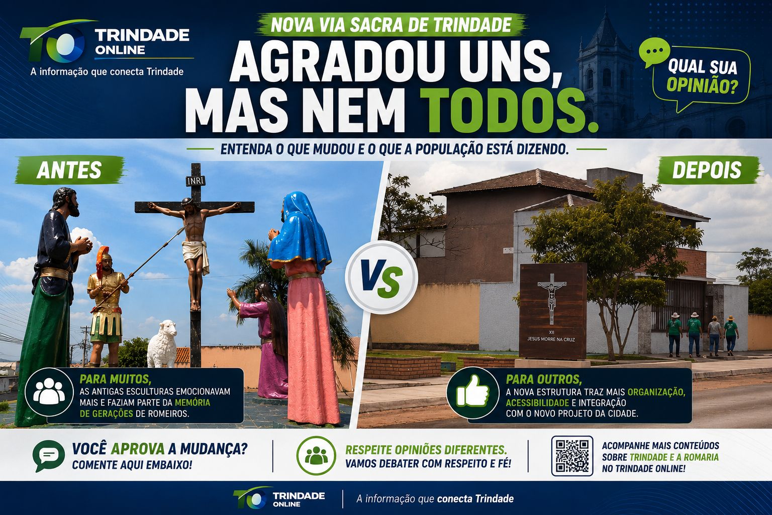 Nova Via Sacra divide opiniões em Trindade: modernização ou perda da identidade religiosa?